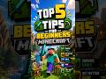 Top 5 Minecraft Tips for Beginners! #shorts 🎮 #minecraft #gaming #minecraftfarm #minecraftbuilding
