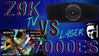 SONY Z9K VS VPL-XW7000ES! 8K TV VS 4K LASER PROJECTOR! CAN PROJECTORS REPLACE TV'S?