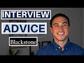 Interview Advice From Blackstone's CEO