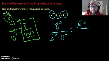 Evaluate Expressions Using Properties of Exponents