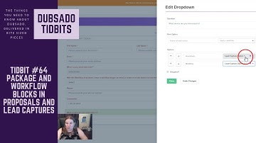 Dubsado Tidbit #64: Package & Workflow Blocks in Proposals & Lead Captures