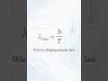 Wien's Displacement Law Explained! 🔬 #Shorts