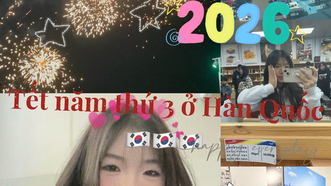 Năm thứ 3 ăn Tết ở đất Hàn ??????🇰🇷| đi chùa, ăn bánh chưng, đi sang biên giới nước khác ??🥰