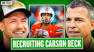 Mario Cristobal Breaks Down Carson Beck's Transfer to Miami + Relationship w/ Kirby Smart | Bussin'