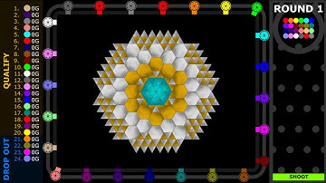 The Gold Battle 9 - Elimination Marble Race in Algodoo