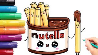 How to Draw Nutella Dip Cute and Easy