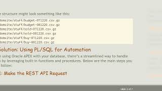 How to Automate Downloading, Unzipping, and Inserting CSV Files into Oracle using PL/SQL