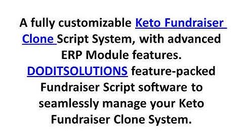 Keto Fundraiser Clone | Keto Clone Script | DOD IT Solutions