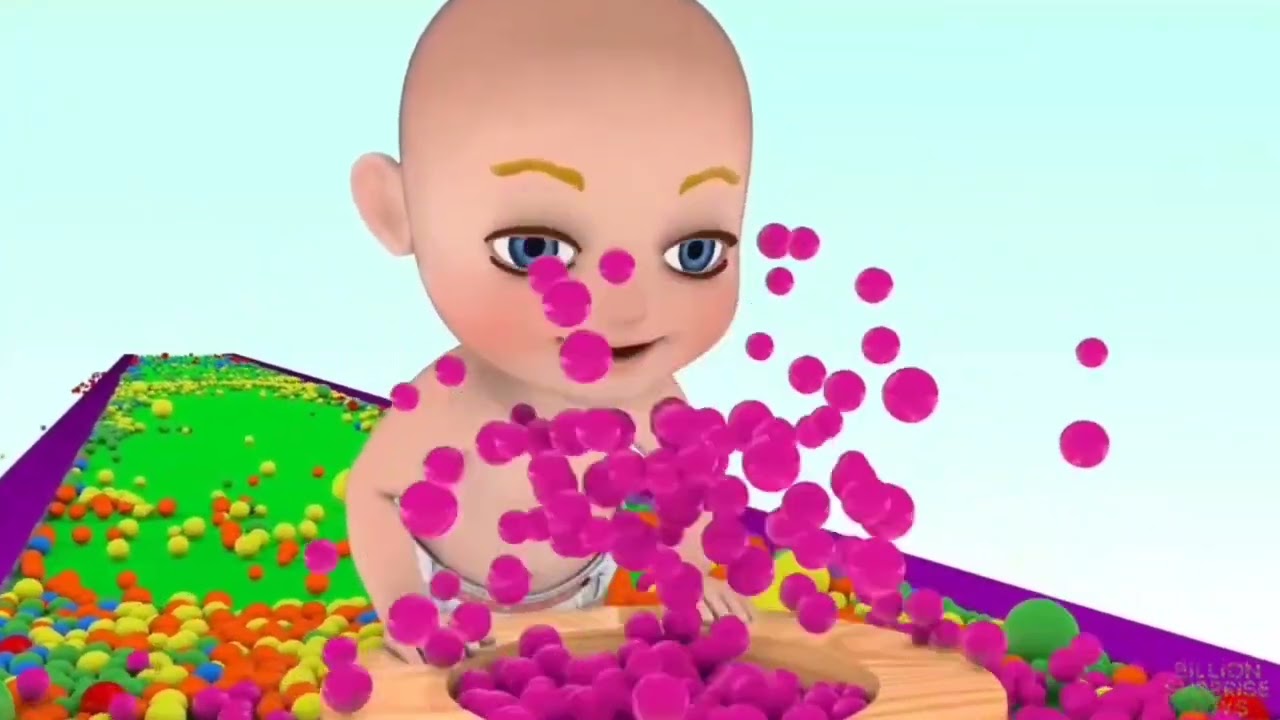3D BABY Learn Colors with BALLS & ICE CREAM | Colours for kids children Toddlers