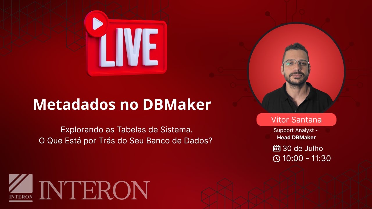 🔴 LIVE: Metadados no DBMaker - Explorando as Tabelas de Sistema.