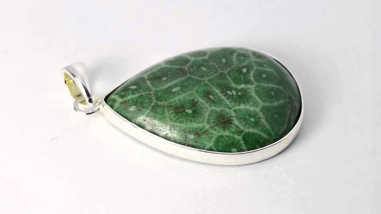 Versteinerte Koralle 30x23mm