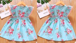 Baby frock cutting and stitching/3-4 year old girl dress cutting and stitching
