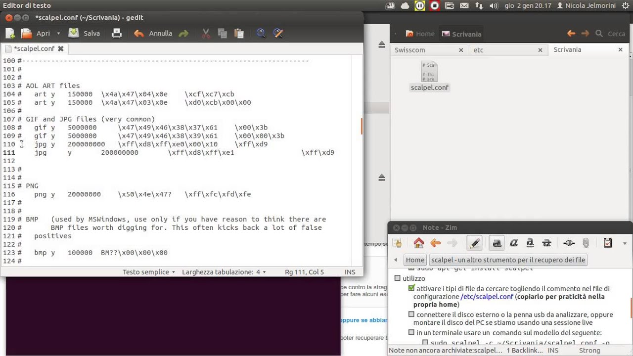 scalpel - un altro strumento per il recupero dei file - YouTube