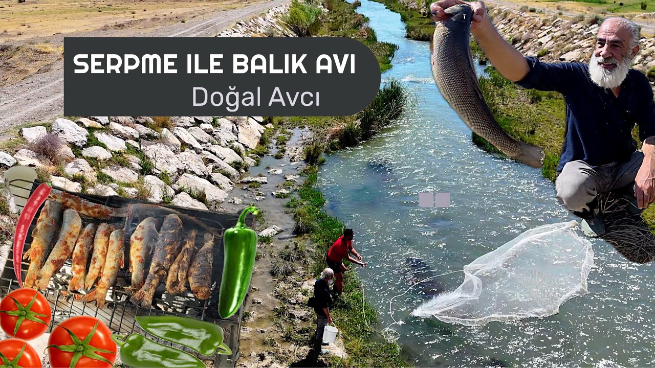 Baba Oğul Serpme Balık Avı! Dere Kenarında Temizlik & Odun Ateşinde Balık + Çay 🔥🐟🍵