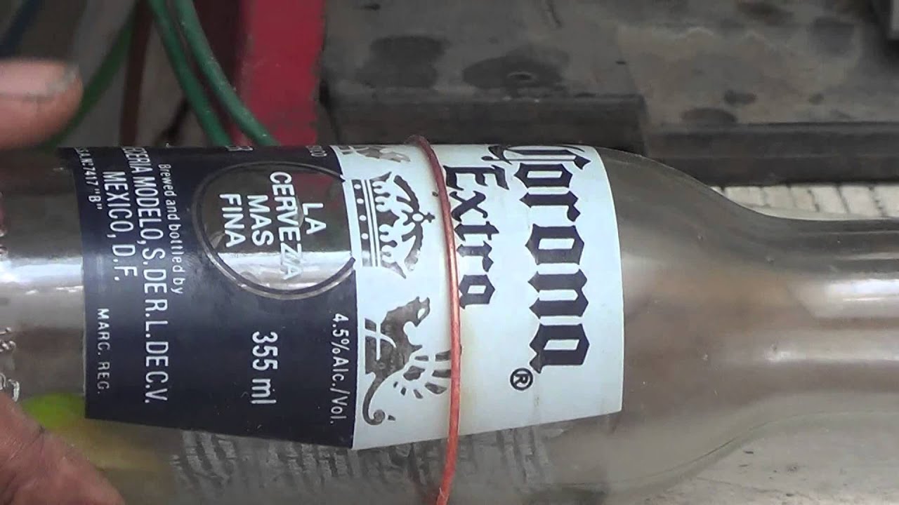 corte de botellas de vidrio - YouTube