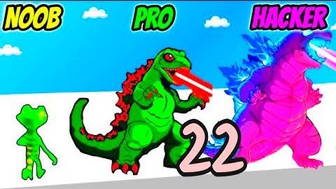NOOB vs PRO vs HACKER in Kaiju Run ❤️ All Levels Gameplay, NEW Games iOS, Android