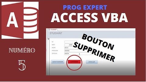 5- Access VBA bouton supprimer un enregistrement d