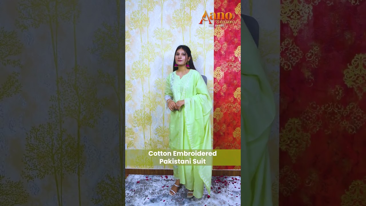 Cotton Embroidered Pakistani Suit at 