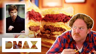 Casey Webb Vs The 3.5 Pound Chuck Norris Breakfast Sandwich Man V Food