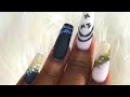 Black and White Nail Tutorial | How To: Butterfly Monochromatic Nails Using Dip Powder | Matte Nails