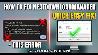 How Fo Fix Neat Download Manager Extension Error in chrome Window 10/11 | Quick Fix |