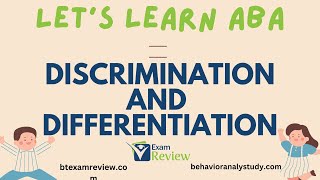 Response Differentiation and Stimulus Discrimination | ABA Terminology | RBT and BCBA Exam Review