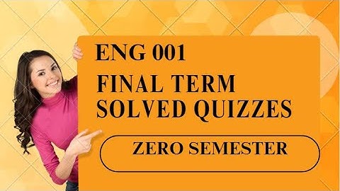 Virtual University ENG 001 Zero Semester Final Term Solved Quizzes (Lectures 23-25) Past Papers