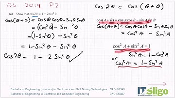 Trigonometry 2019 Q4 Paper 2 Leaving Cert Higher Level Maths