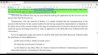 What to do after getting notice of section 13(4)sarfaesi. Section 17 of SARFAESI Act. #bankexams