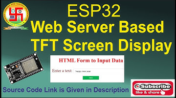 ESP32 web server based TFT screen display