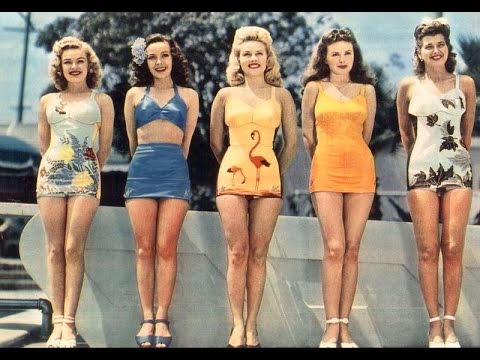 1940s Bathing Costumes & Swimwear - YouTube