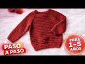 Su&eacute;ter Jersey Infantil con Gancho paso a paso | Punto Fantas&iacute;a Espiga | 1&ndash;5 A&ntilde;os SUPER FACIL