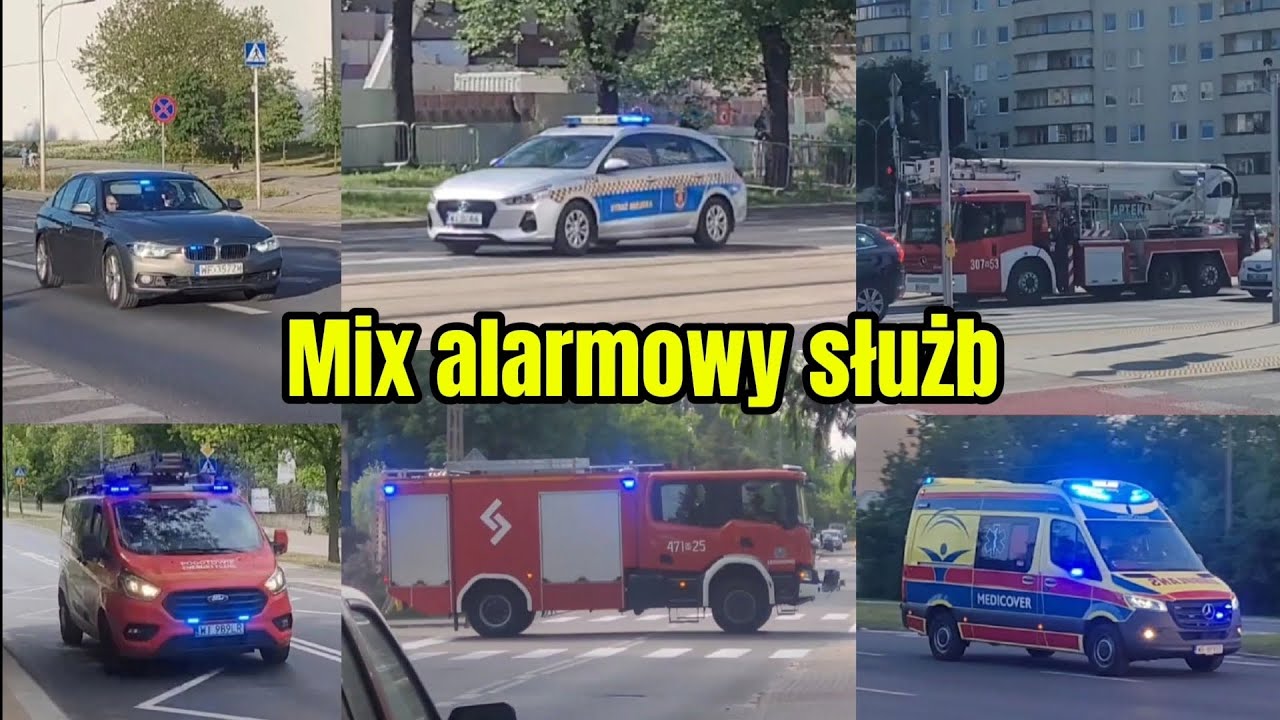 [Alarmowo] Przejazdy alarmowe służb na terenie stolicy i okolicznych miast.