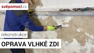 Rekonstrukce klubovny | Oprava vlhké zdi a aplikace termoizolačního nátěru