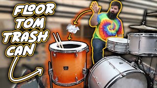 I Turned my Floor Tom into a Trashcan // DIY Drum Furniture //