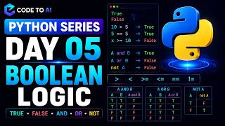 Python Series – Day 05 | Boolean Logic, Truthiness & Comparisons | Telugu News