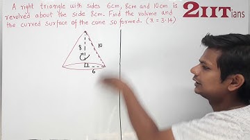 MENSURATION Exercise 17.2 Q17 Class X ICSE | A right triangle with sides 6 cm, 8 cm and 10 cm