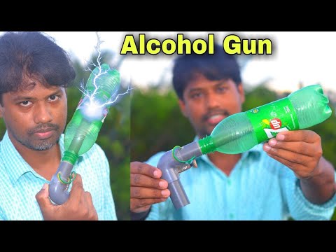 Powerfull Bottle Rocket Gun   Alcohol Gun   Homemade Bottle Rocket Launcher Gun   Sania Crafts