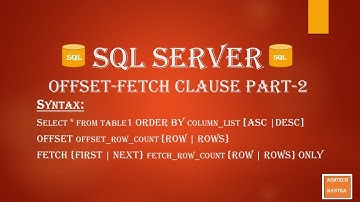 SQL Server OFFSET–FETCH Clause Explained with Examples