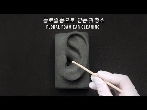 ASMR 플로랄 폼으로 만든 귀 청소 Floral foam ear cleaning