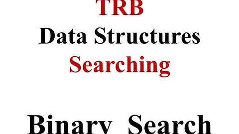 [CS3301  Anna University ]#PGTRB Data Structures - Search- Binary Search - Computer Science