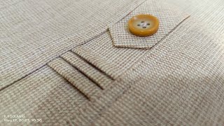 how to sew safari pocket stitching.. design safari pocket.. shirt pocket stitching.. design pocket.
