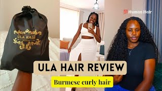 Vlog | Ula Hair Review | Burmese Curly Crochet Human Hair Install |honest Thoughts