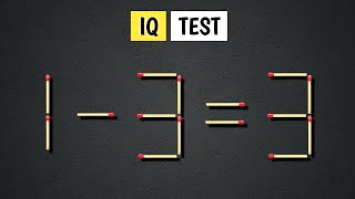 Fix the equation in 2 moves 1-3=3, Matchstick Puzzle
