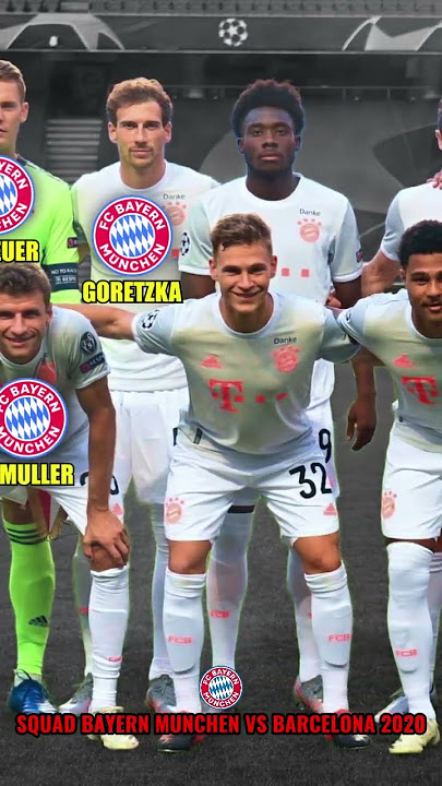 Squad Bayern Munchen vs Barcelona UCL 2020 | 8-2 #barcelona #münchen #bintangbola