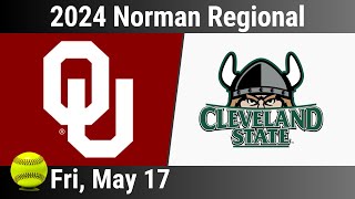 2024 May 17 - Softball - #2 Oklahoma vs Cleveland State - Norman Regional - 20240517