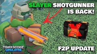 Slayer Shotgunner Is Back! & New Mission Quest For F2P Players! TDS | Roblox