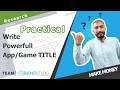 Practically write App/Game Title - Easy to Rank on google play - Increase app installs for Free