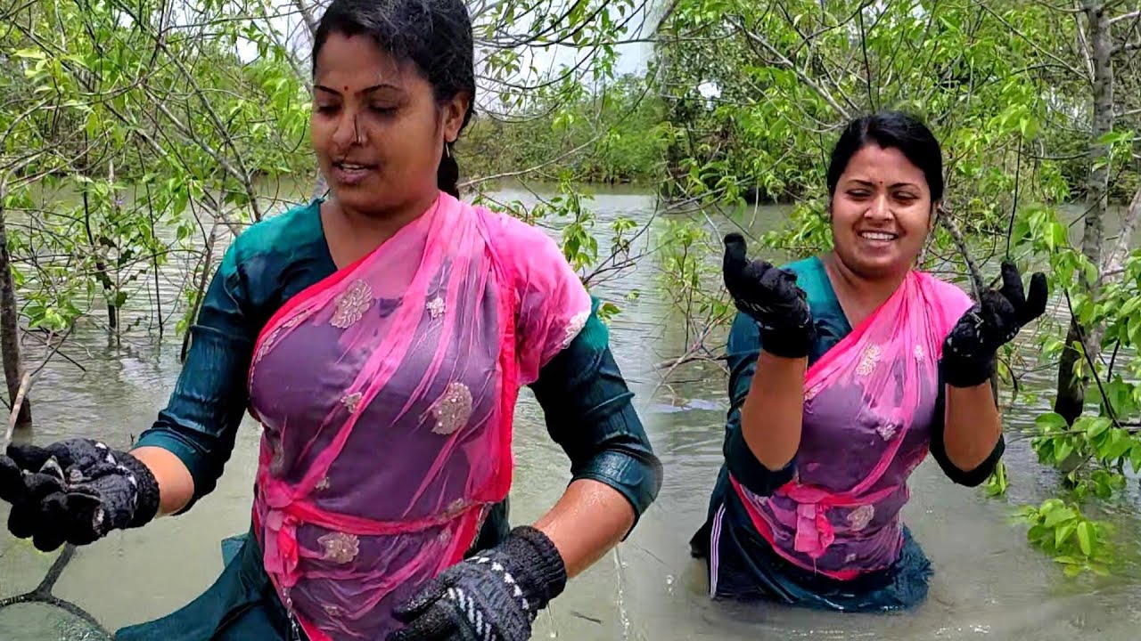 সুন্দরবনের জঙ্গল থেকে গেছো কাঁকড়া ধরে রান্না করে খেলাম । Fishing and Cooking । Tradi-food Sundarban