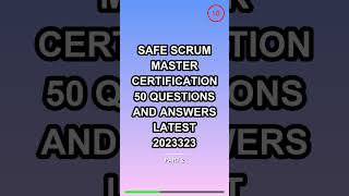 SAFe Scrum Master Certification 50 Questions and A